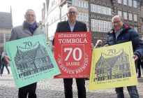 Tim Großmann ( Direktor Bürgerpark), Bürgermeister Dr. Andreas Bovenschulte (Schirmherr der Bürgerpark-Tombola), Dietmar Hoppe (Geschäftsführer Bürgerpark-Tombola)