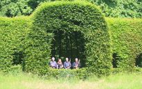 Die Turmbläser im Laubengang des Bürgerparks